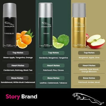Jaguar Men’s Classic Black Body Spray   200ml