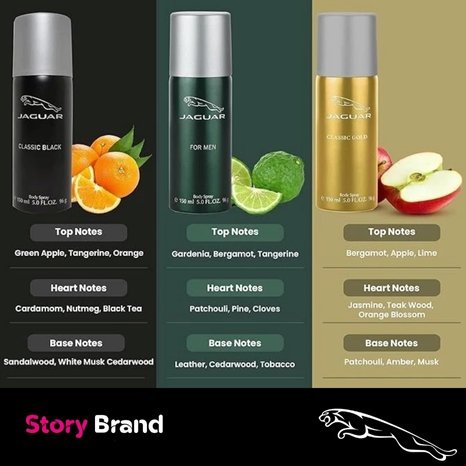 Jaguar Body Spray Green for Men 200ml