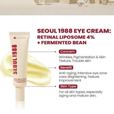 SEOUL 1988 Eye Cream : Retinal Liposome 4% + Fermented Bean 30ml