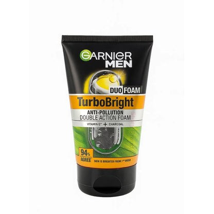 Garnier Men Turbo bright Double Action Foam Face Wash 100g (India)