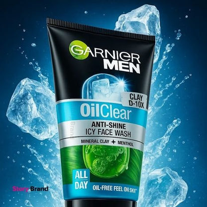 Garnier Men Oil Clear Clay Face Wash 100ml (India)