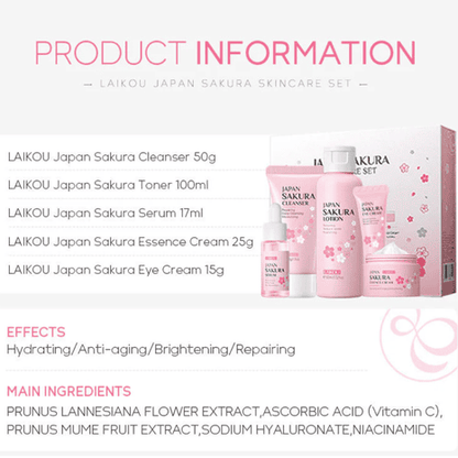 LAIKOU Japan Sakura 5 Pieces Skincare Set