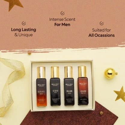 Bellavita Luxury Perfume Set for Men (4 × 20ml Eau De Parfum)