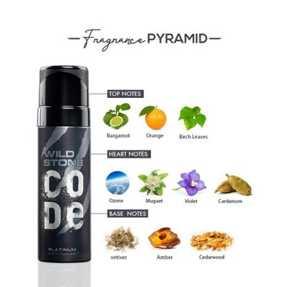Wild Stone Code Platinum Body Perfume For Men – (120ml)