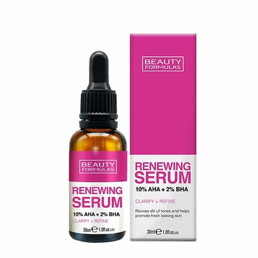 Beauty Formulas 10% AHA + 2% BHA Renewing Serum, 30ML