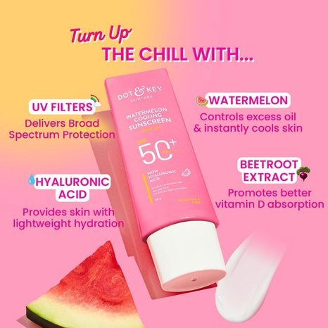 Dot & Key Watermelon Cooling Sunscreen SPF 50+ PA++++ | 80g