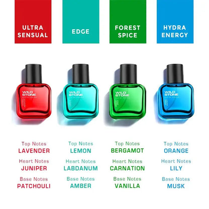 Wild Stone Perfume Combo for Men Pack of 4 (30ml each)