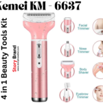 Kemei KM-6637 Electric Shaver 4 in 1 Rechargeable Hair Trimmer Women