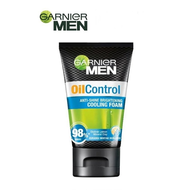 Garnier Men Oil Control Anti Shine Brightening Cooling Foam Face Wash 100ml