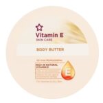 Superdrug Vitamin E Skin Care Body Butter with 24 Hour Moisturisation for Normal to Dry Skin 200ml