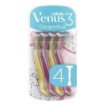 Gillette Venus 3 Dragonfruit Women's Razors, (4s)