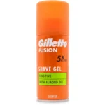 Gillette Fusion Shaving Gel Sensitive Skin with Almond Oil  75ml