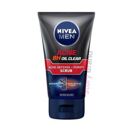 NIVEA MEN Acne Oil Clear Acne Defense + Purify Scrub 100ml