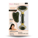 Facial Roller & Massager Set – Genuine Rose Quartz