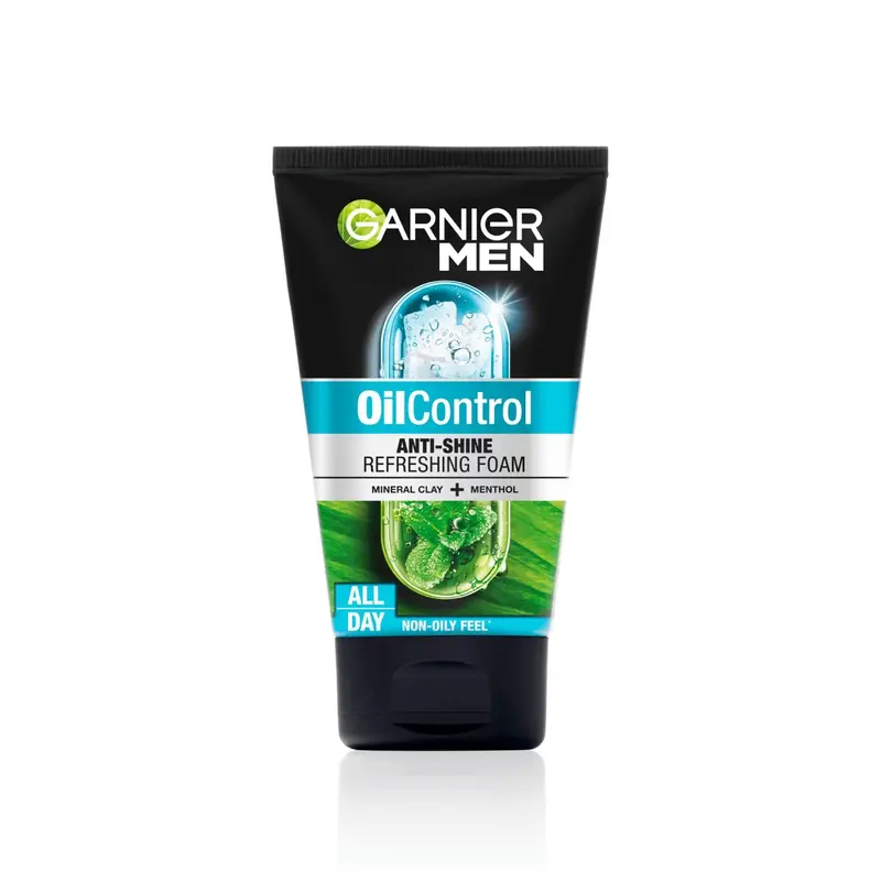 Garnier Men Oil Control Anti-Shine Refreshing Foam Wash 100ml storybrand