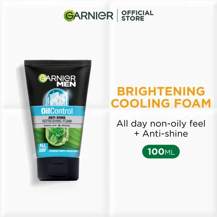 Garnier Men Oil Control Anti-Shine Refreshing Foam Wash 100ml storybrand1