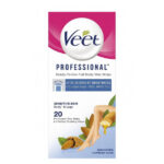 Veet Professional Ready-To-Use Full Body Wax Strips – Sensitive Skin | 20 Strips