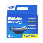 Gillette Mach3 Razor Blade Refill – 4 Cartridges 