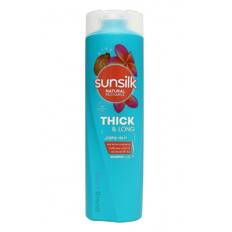 Sunsilk Natural Recharge Thick & Long Shampoo – With Biotin & Castor Oil  350ml 