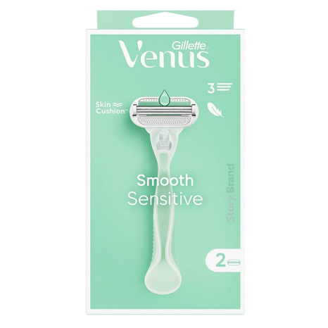 Gillette Venus Smooth Sensitive Razor – 2 Blades