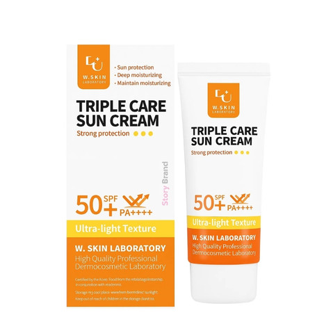 W. Skin Laboratory Triple Care Sun Cream SPF 50+ PA++++  Ultra-light Texture 60g