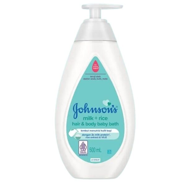 Johnson’s Milk + Rice Hair & Body Baby Bath (Malaysia) 500ml