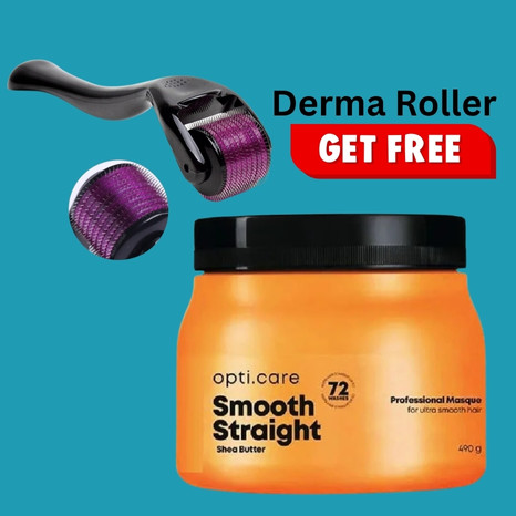 Matrix Opti Care Smooth Straight Hair Masque with Shea Butter (490gm) With Free Derma Roller
