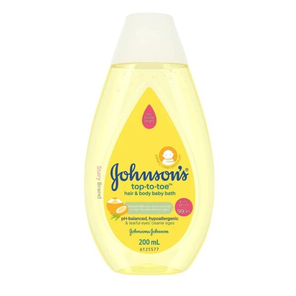 Johnson’s Top-to-Toe Hair & Body Baby Bath – 200ml