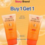 BUY 1 GET 1 OFFER Jigott Snail Uv Sun Block Cream SPF50 + / PA +++ (70ml)
