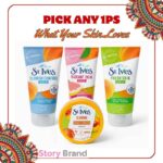 St. Ives Glowing Body Cream + St. Ives Face Scrub (Any 1)