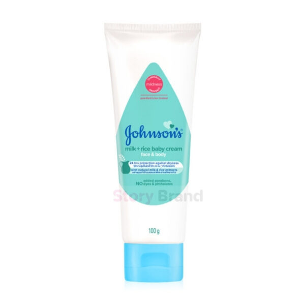Johnsons Baby Milk + Rice Cream For Face And Body   100g (Thailand)