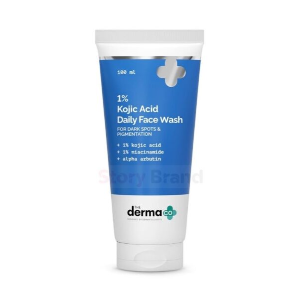 The Derma Co 1% Kojic Acid Daily Face Wash with (Niacinamide and Alpha Arbutin)   100ml